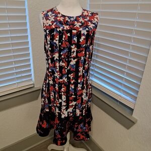 Peter Pilotto for Target Red and Blue Floral Midi Dress